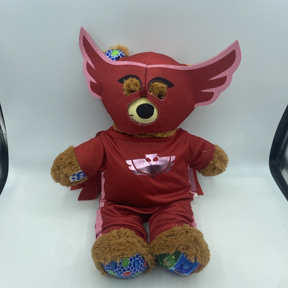 PJ Mask Build A Bear Workshop Teddy Bear 16"  Owlets Cape Suit Costume BAB